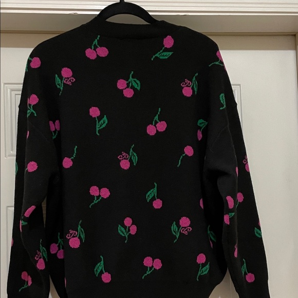 PINK Victoria's Secret Black W/Pink Cherries Size Small - Picture 6 of 8